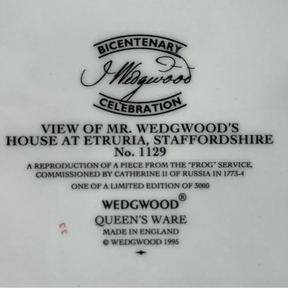 Wedgwood Limited Edition ‘View of Mr. Wedgwood’s House at Etruria, Staffordshire - Picture 2 of 8